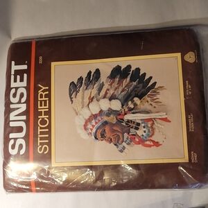 Sunset Stitchery Indian Chief NWT